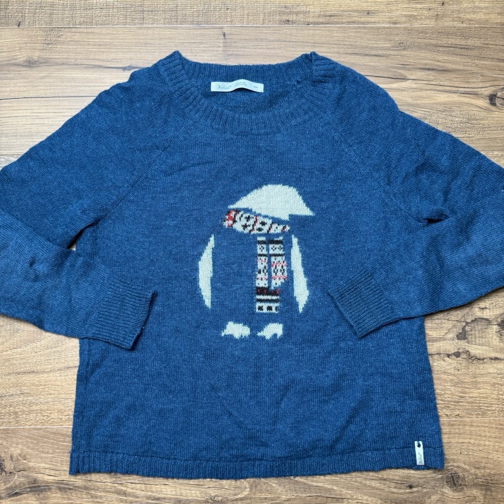Woolrich Women's Medium‎ M Penguin Mohair Wool Holiday Festive Pullover Sweater